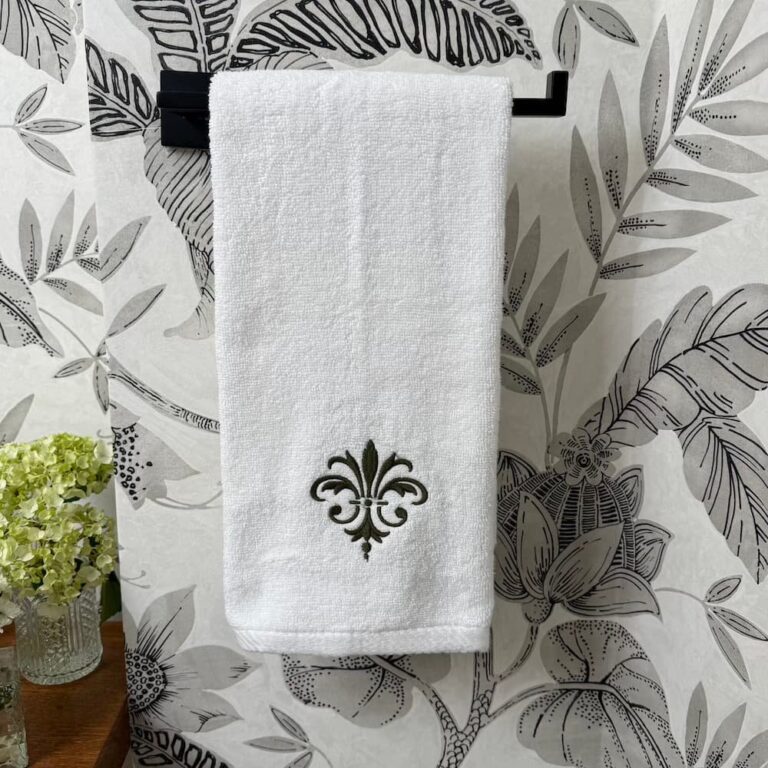 Toalla Firenze Blanco / Verde oliva