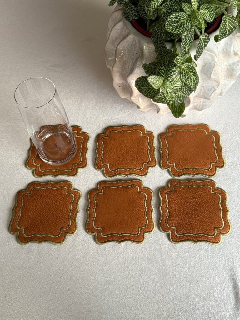 Set de 6 posavasos Verona Camel (Gift box)