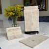 Toalla de manos avena/ Sello beige